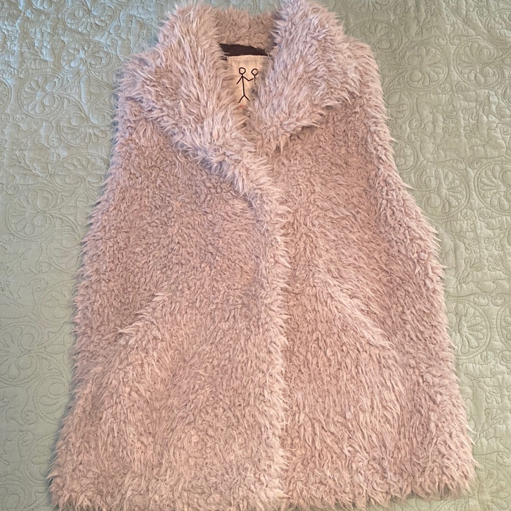 Pete & Greta faux fur vest, light gray/lavender, size S